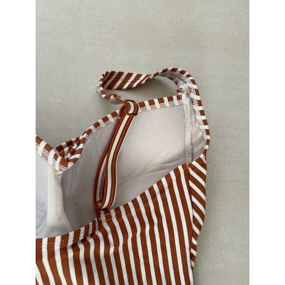 Nip Tuck Swim One Piece Swimsuit Multicolor Striped Swimwear - Picture 8 of 11